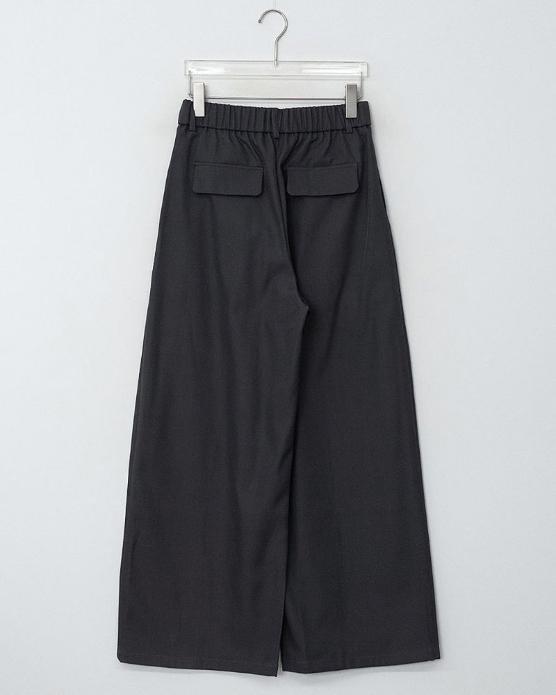 Ian Double-Pleat Wide Slacks