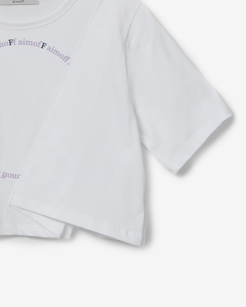 circle lettering 1/2 T-shirt [ white ]