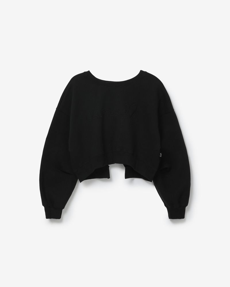 AIMOFF（アイムオフ）の「tone-on-tone rivet sweatshirts [ black ]（Tops）」