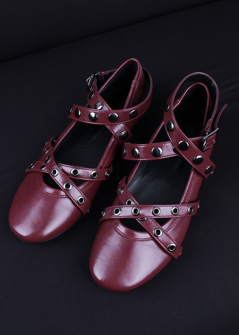 STUD FLAT SHOES