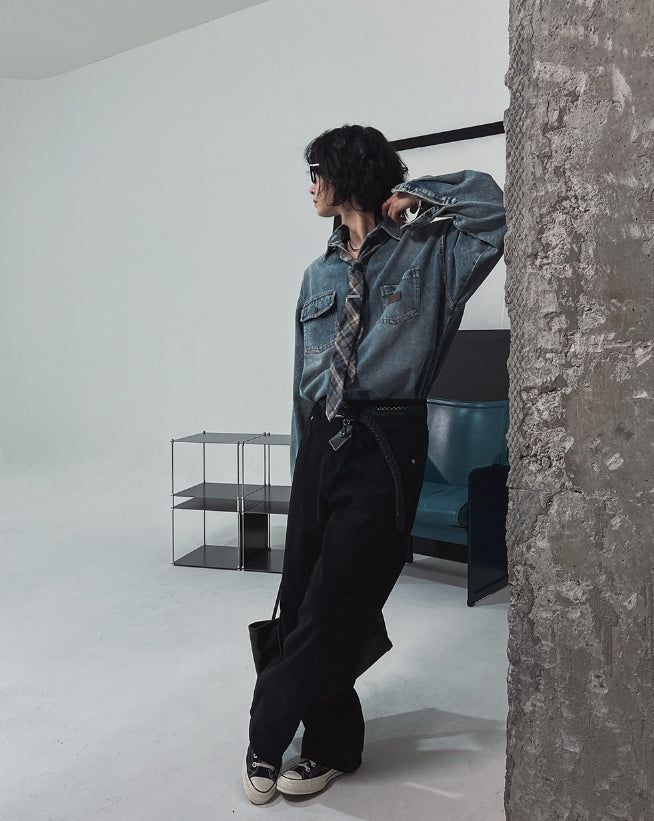 Hamb Work Patch Denim Shirt