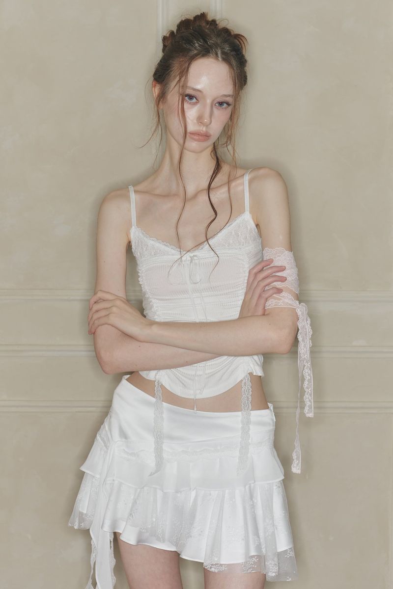 SWAN SKIRT white