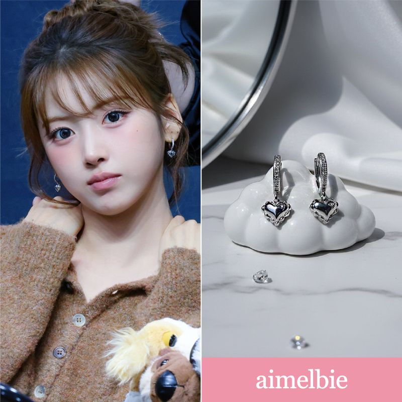 aimelbie（アイメルビー）の「コケットレースハートハグピアス - シルバーカラー（アクセサリー）」