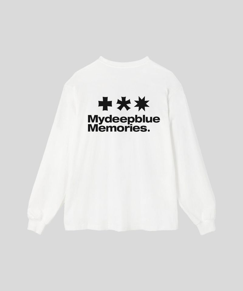 MYDEEPBLUEMEMORIES（マイディープブルーメモリーズ）の「MM SYMBOL LOGO LONG SLEEVE T(WHITE)（Tops）」