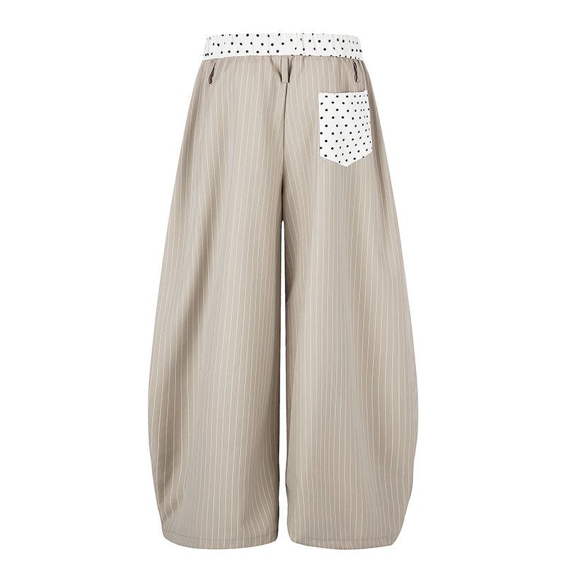 Olive Vintage Stripe Wide Pants