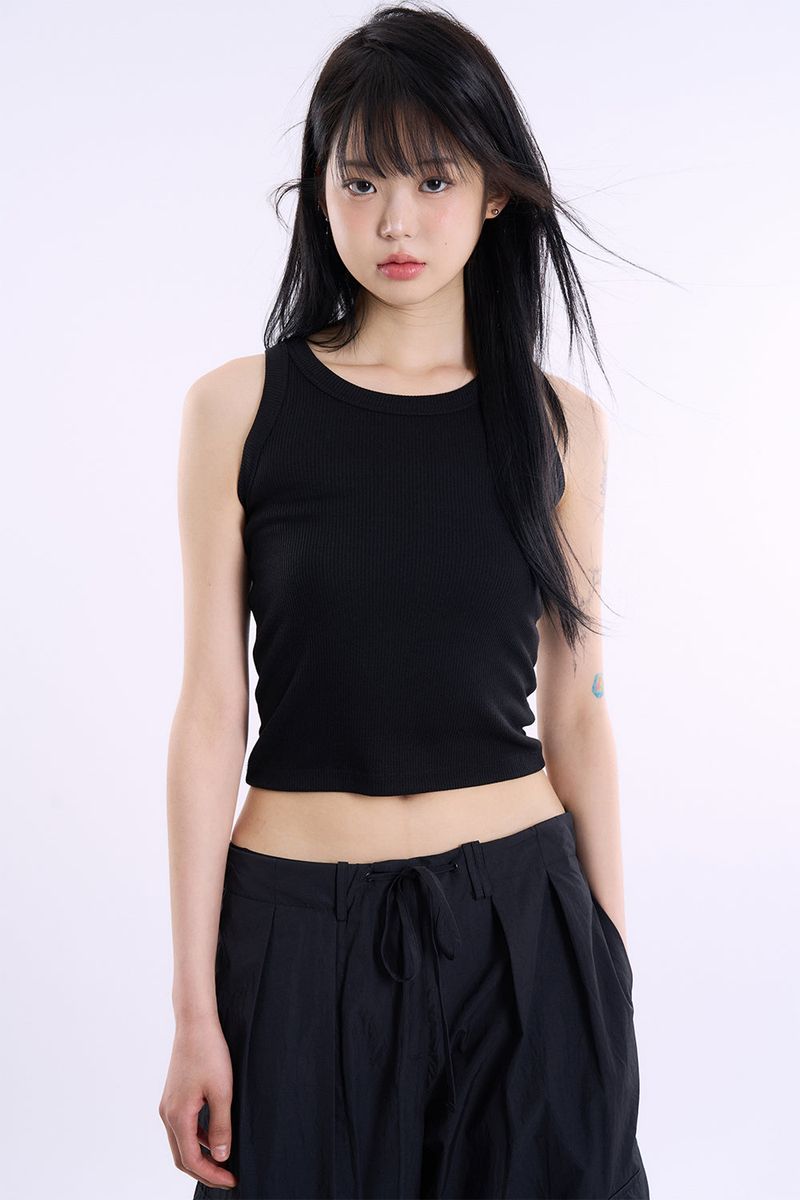 Raucohouse(ラウコハウス)の「Cookie wide binding cropped sleeveless top(Tops)」