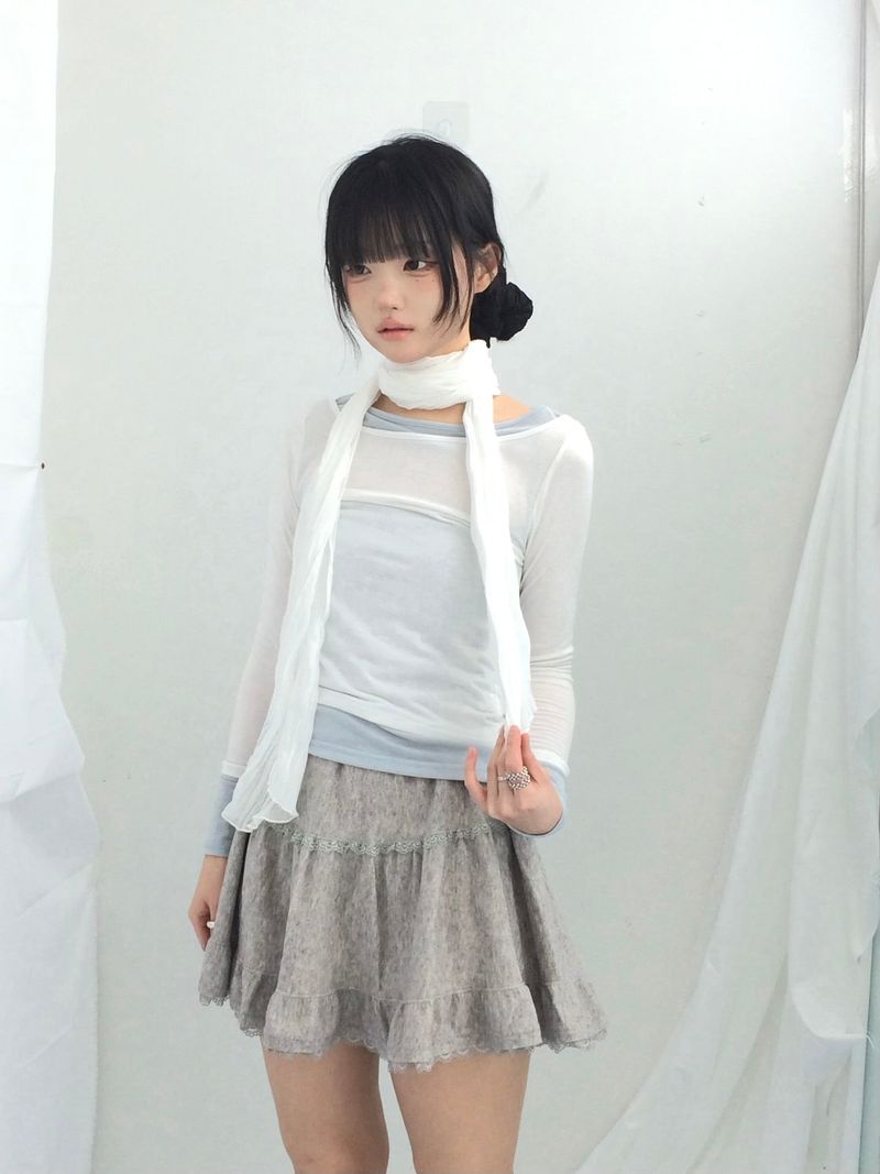 ner.ui.bin（ノエビン）の「モノシェールリンクルマフラー（ファッション小物）」