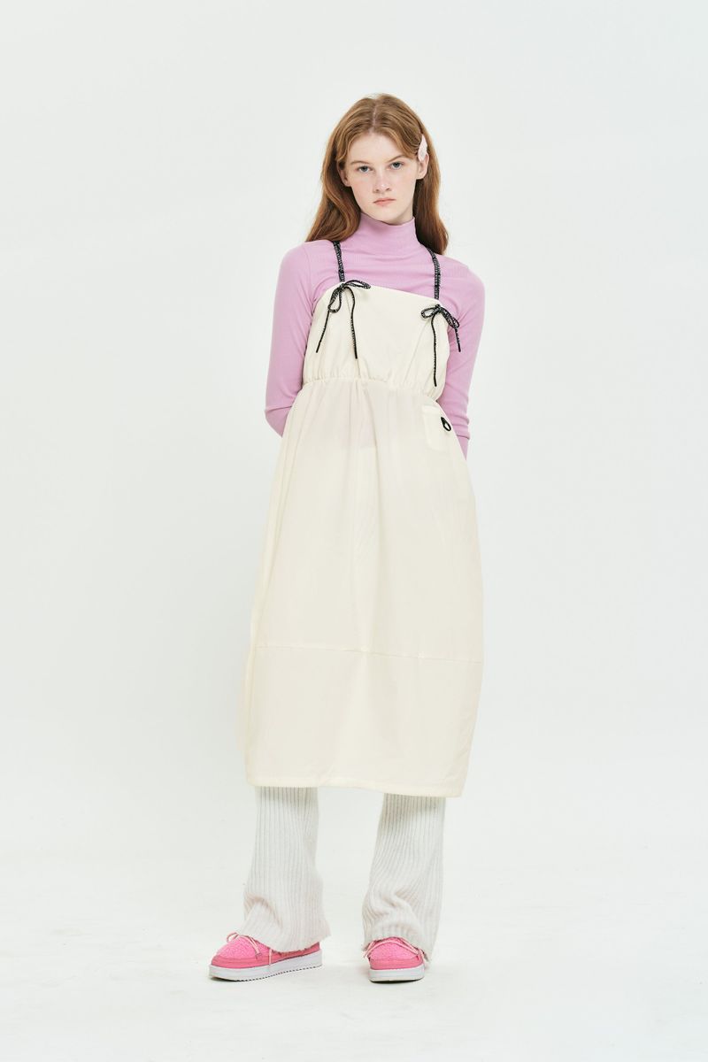 CHERRY BASIC HALF NECK T-SHIRT [PINK]