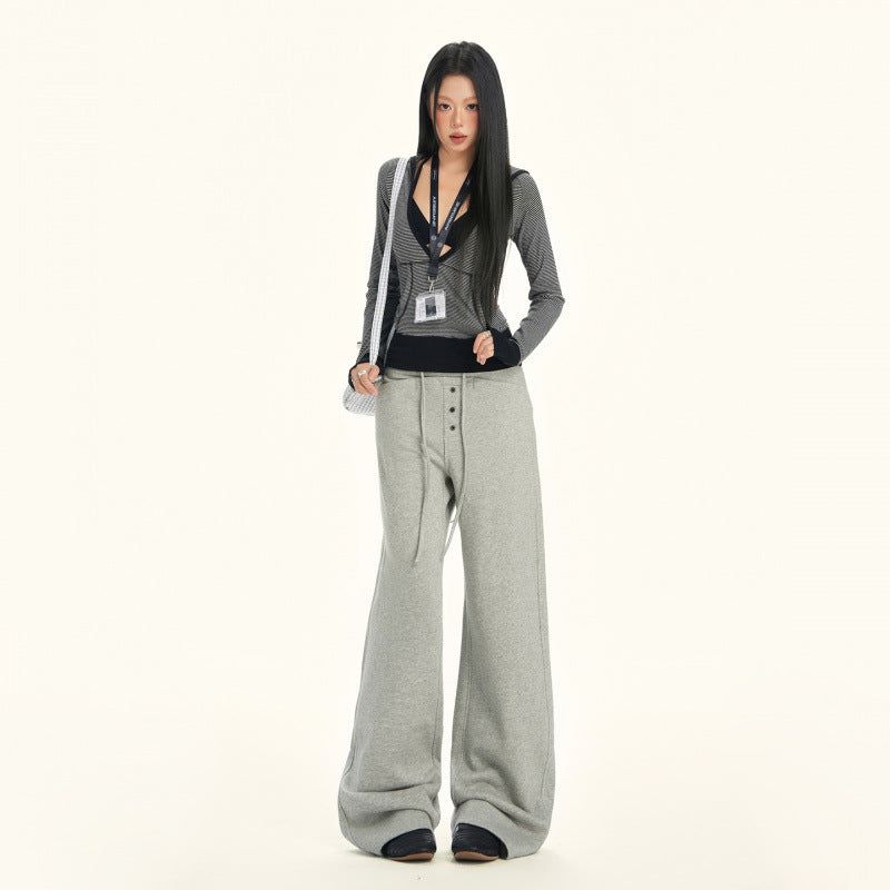 American Lettering Wide-Leg Sweatpants