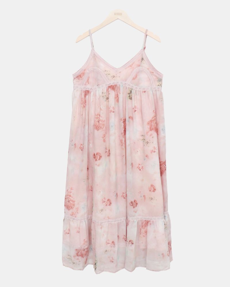 Drmon Lace Flower Long Bustier Dress