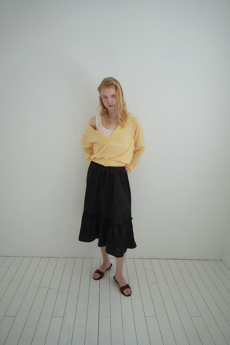 Airy summer cardigan_yellow