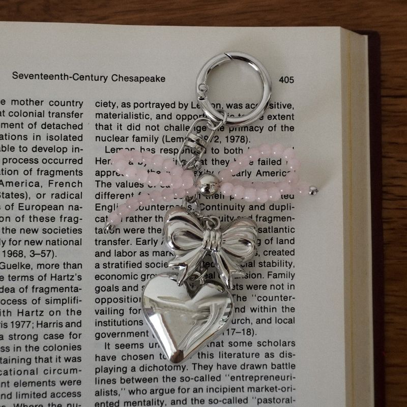 Double ribbon keyring