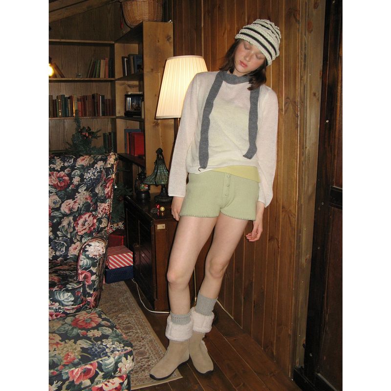 Toggle 0015. Duffle Shearling Boots - 3colors