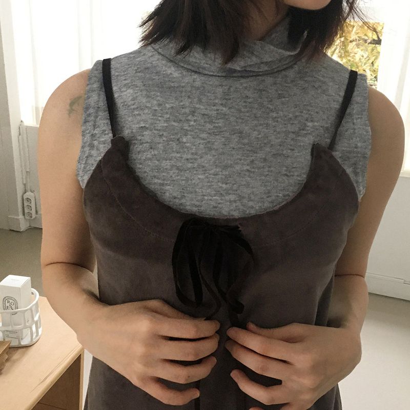 Kunz Wool angora inner turtleneck sleeveless