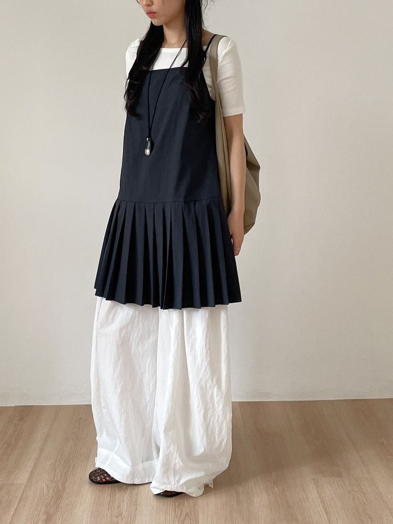 Sepia Pleated Bustier One Piece