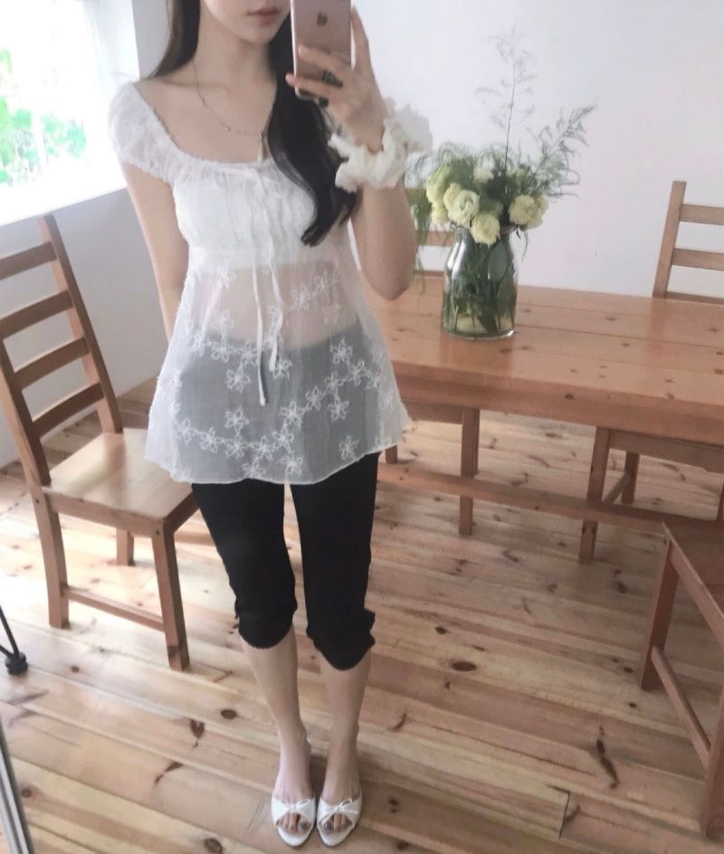 cloudemotion(クラウドエモーション)の「off slit lace capri slacks pt(Pants)」