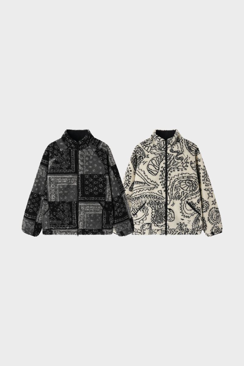 Quant Paisley Fleece Zip-Up Jacket 2C