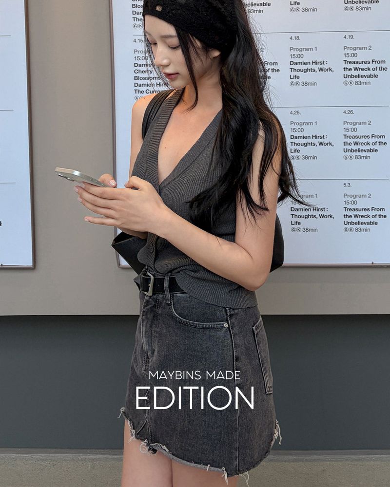 [MADE] Kin halter‑neck button sleeveless