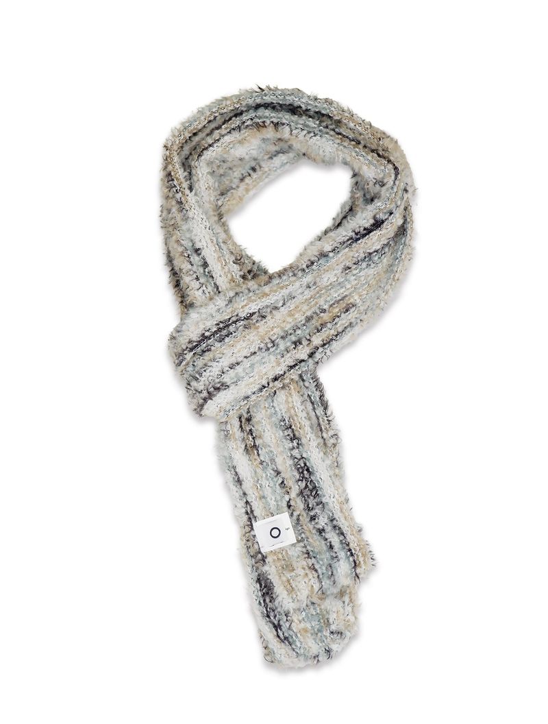 O Logo Fluffy Muffler / Ivory Multy