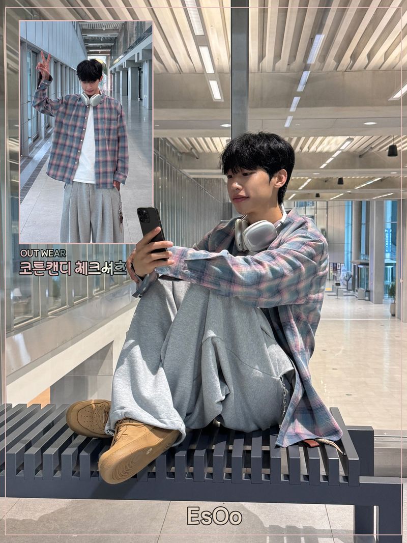 ESOO(イス)の「Cotton Candy Check Shirt(Tops)」