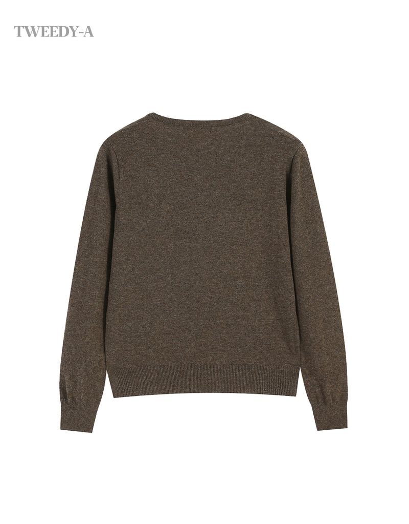 Basic Cashmere Mixed Round Cardigan 6 Colors