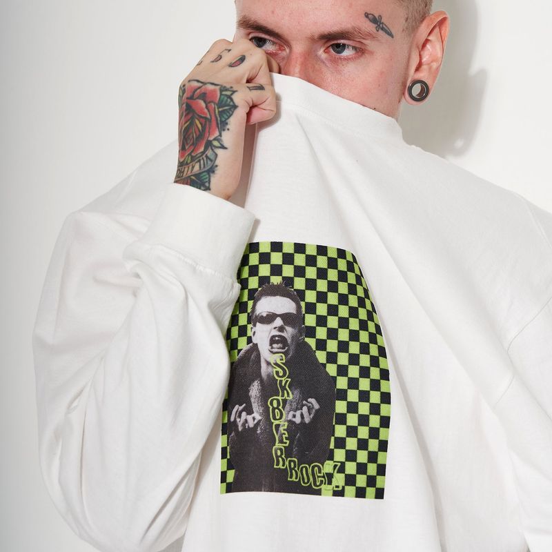 BLECH LONG SLEEVE T-SHIRT OFF WHITE