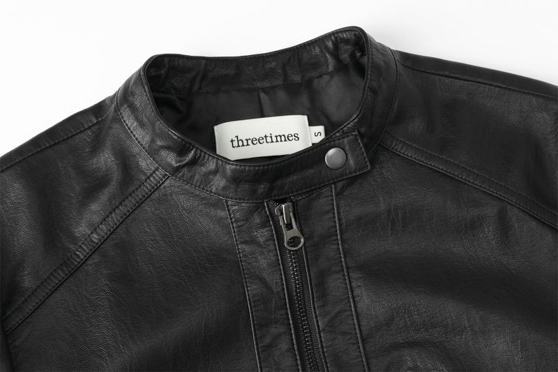 Bella leather jacket - black