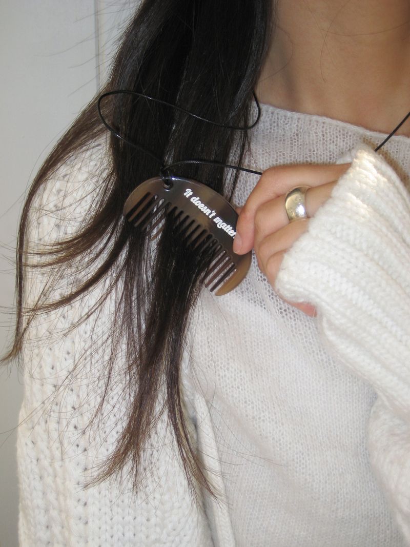[2 way] Veining comb bagcharm (Brown)