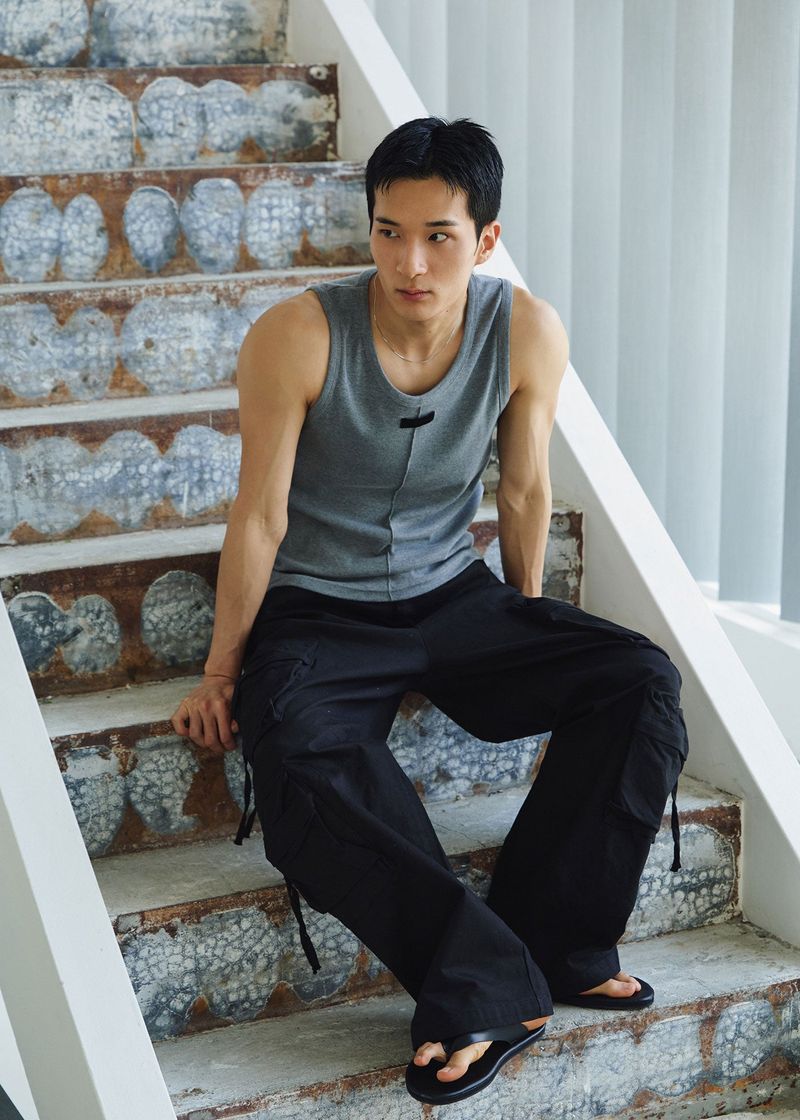 LAURANTSEOUL（ローラントソウル）の「Reverse labeling sleeveless(Gray)（Tops）」