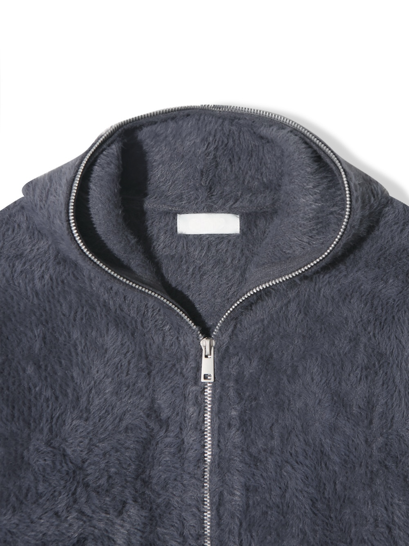 Wonder Angora Knit Zip-Up (4 Colors)