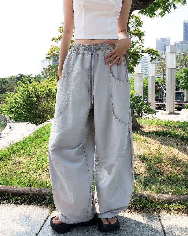 Pie Double Pocket Nylon Pants