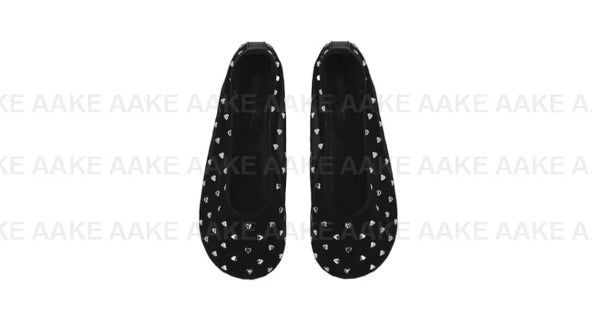 HEART STUD MESH FLAT
