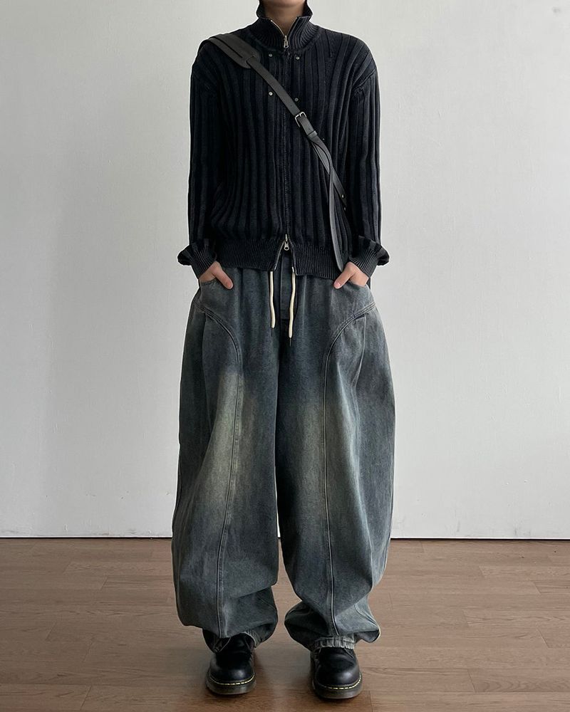 Nex Pigment Knit Zip-up