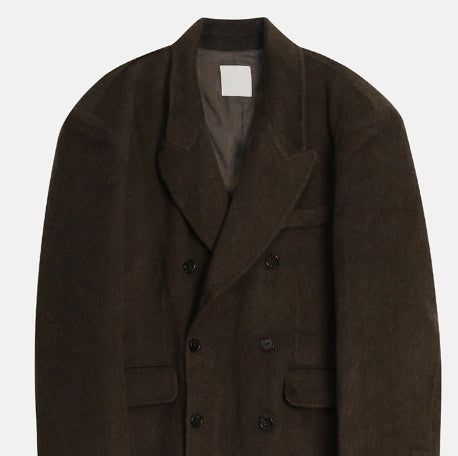 HANDMADE/wool 70% KESTI maxi double coat