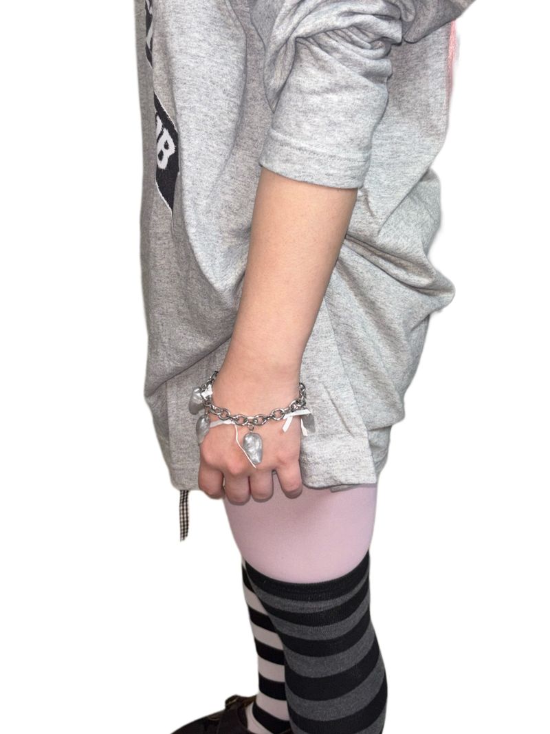 Rotten Tooth White Ribbon Bracelet