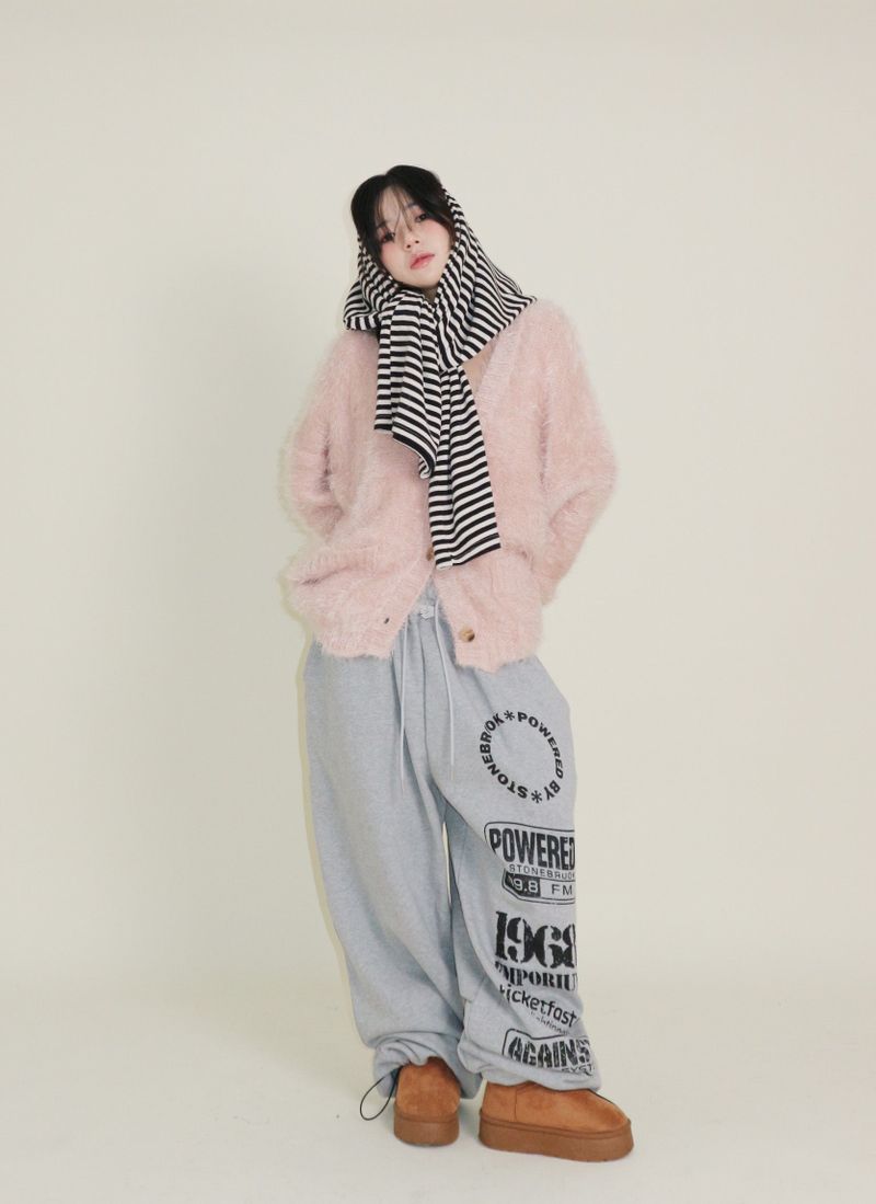 Featheryan Rouge Long Angora Cardigan