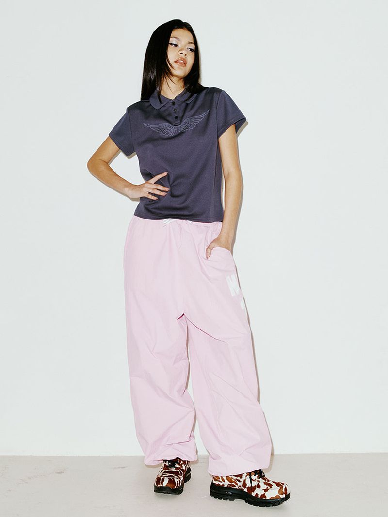 WING POLO SHIRT CHARCOAL