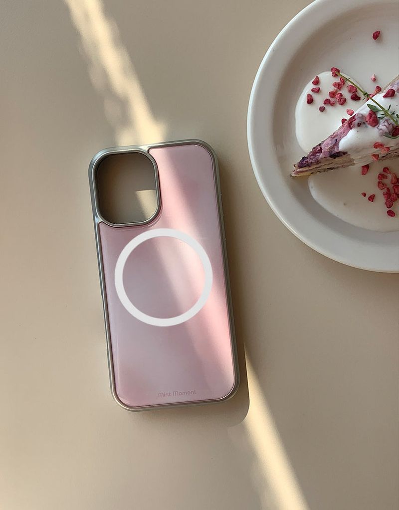 [MADE]ミスティブラッシュ シルバー エポキシ MagSafeバンパー iPhoneケース