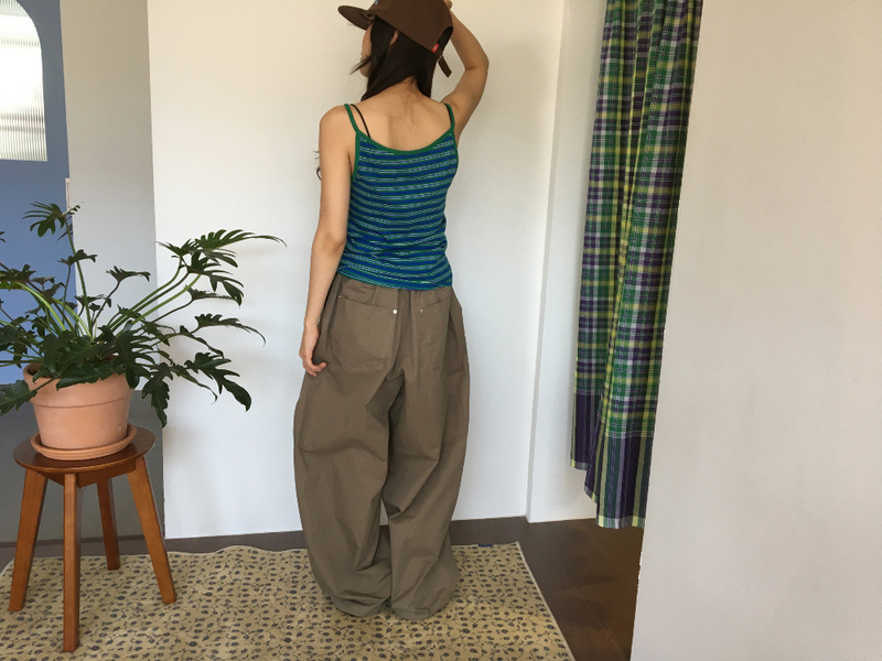 Pobi Striped Button Sleeveless (2color)