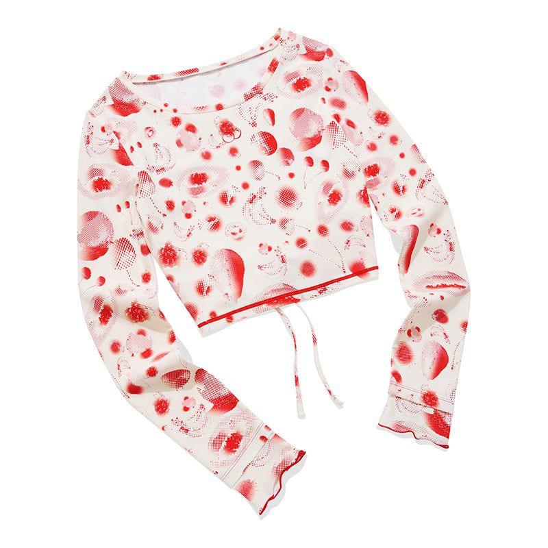 LAYERED LONG SLEEVE RASHGUARD [IVORY]