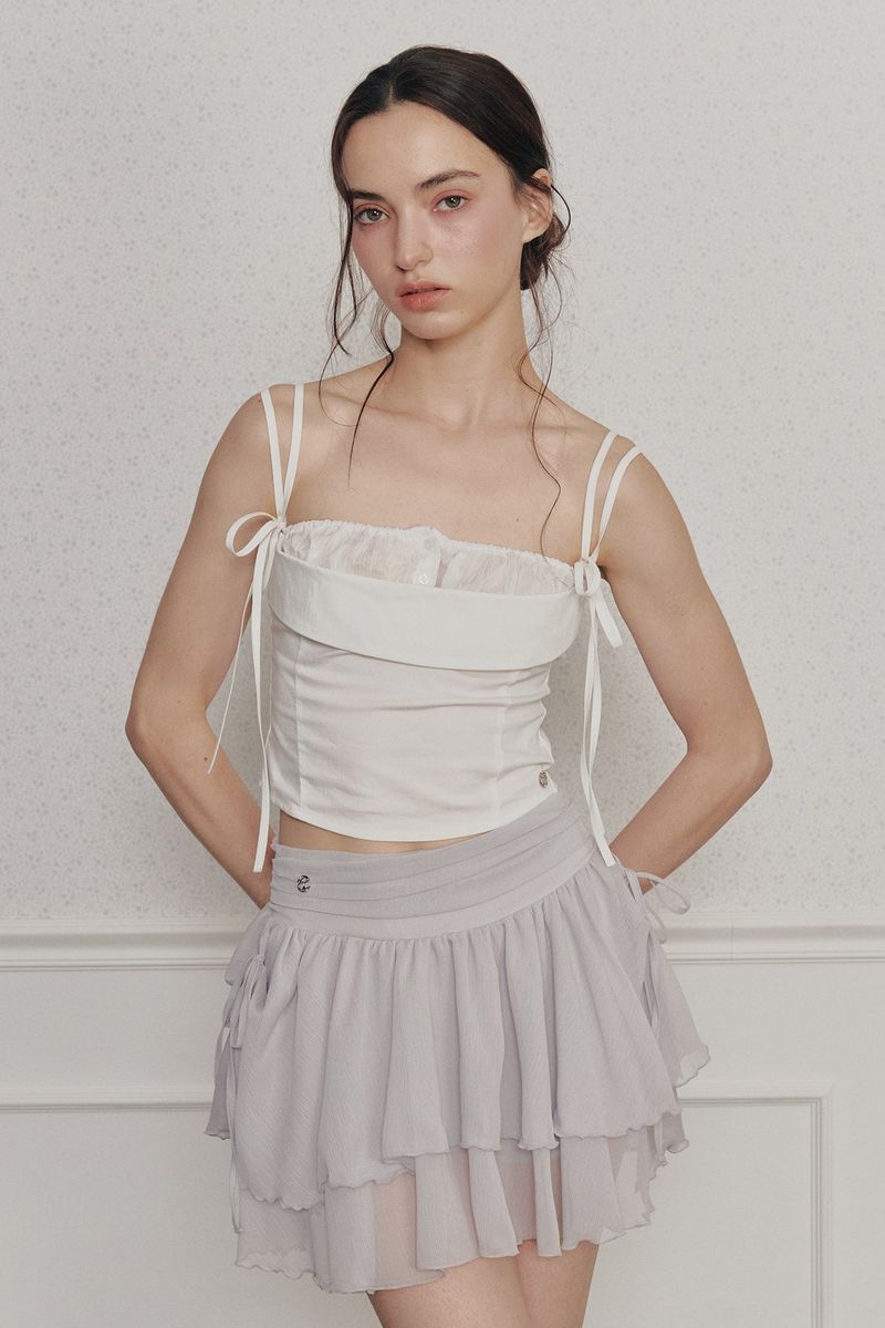 HEART RIBBON TOP (SS ver.) ivory