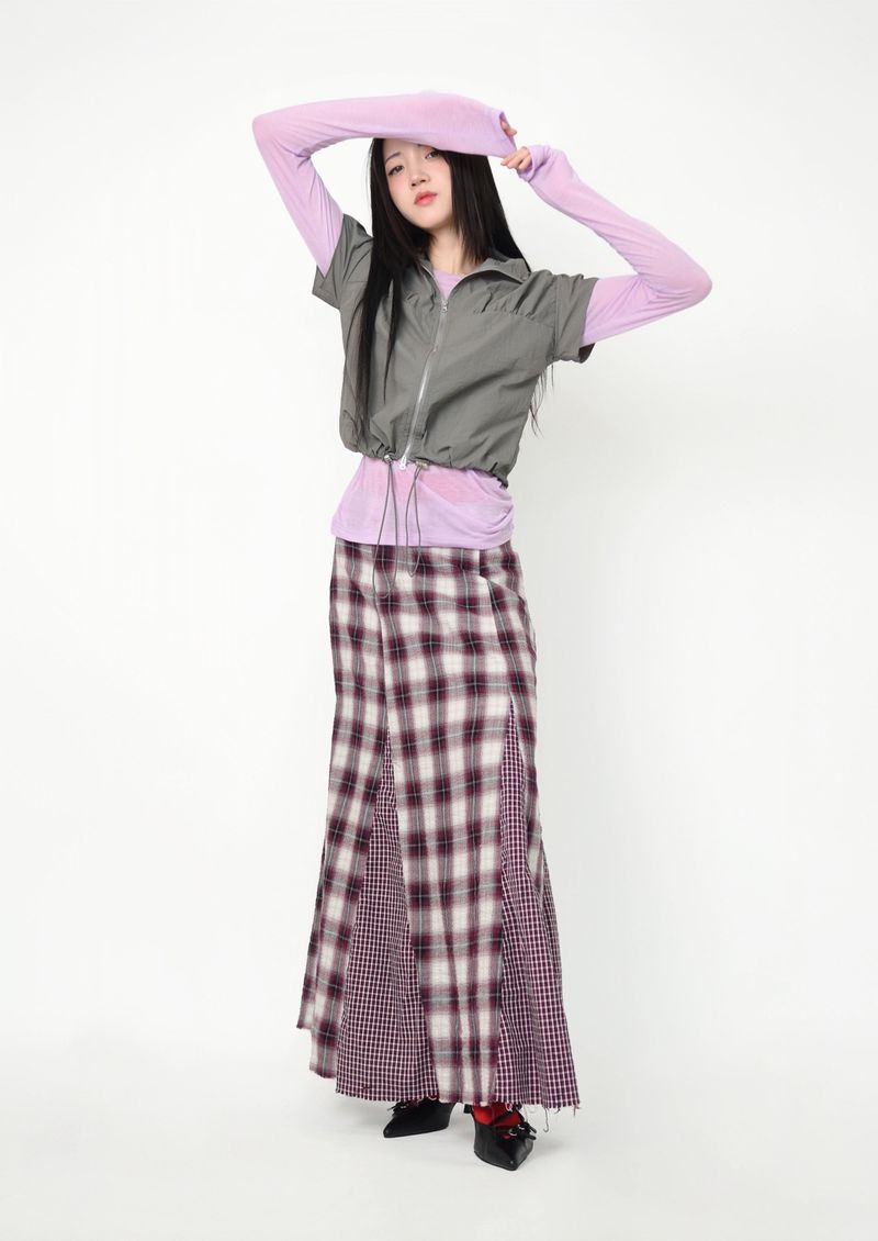 slim puff zip-up