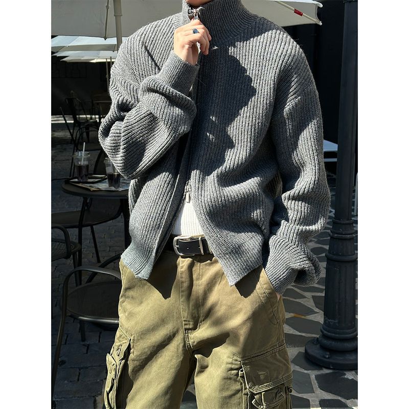 LAURANT（ロラン）の「 [Unisex] ヒドゥンクロップニットジップアップ(3color)（トップス）」