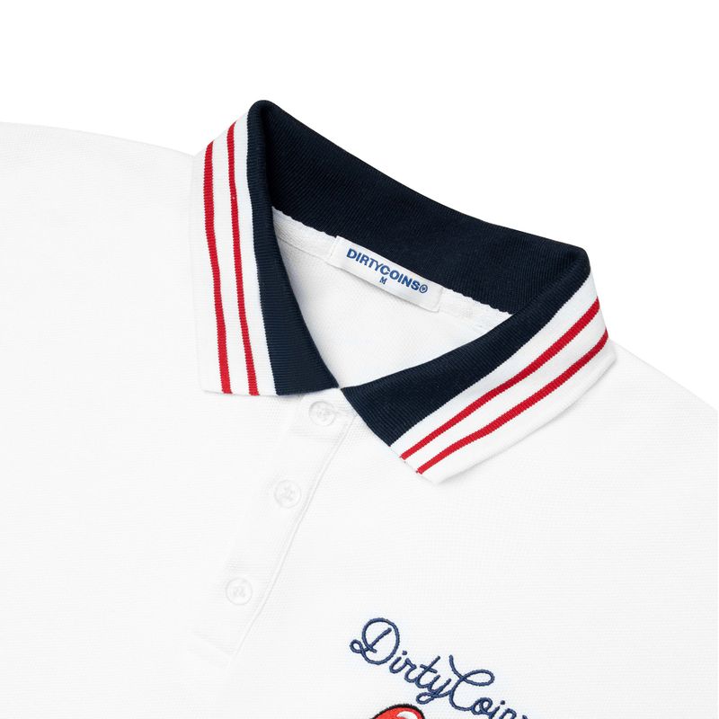 DC x The Rolling Stones Embroidery Logo Polo White