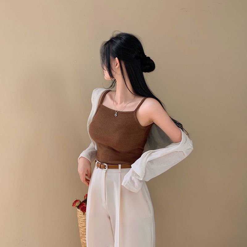 [BELLIDE MADE] CASTERA RIB KNIT CAMISOLE