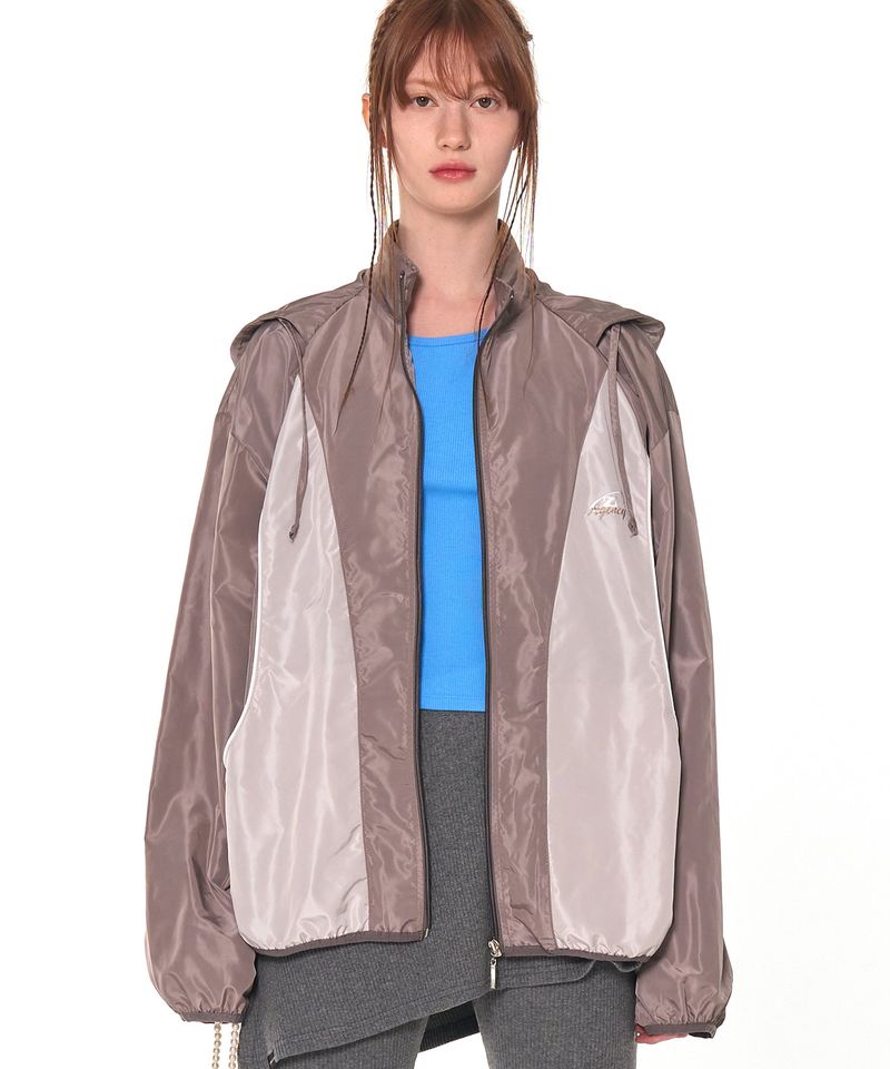 ZIZEMUSEUM(ジゼミュージアム)の「ZIZE PIPING WINDBREAKER (BROWN)(Jackets/Outerwear)」