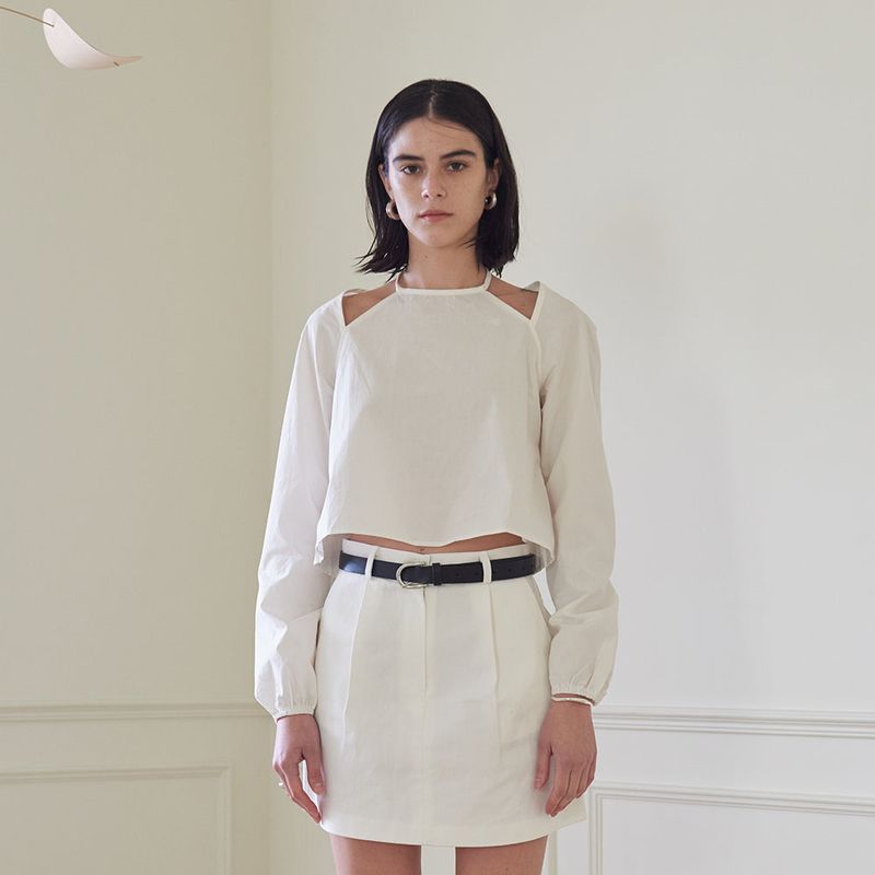 HALTER NECK BLOUSE (WHITE)