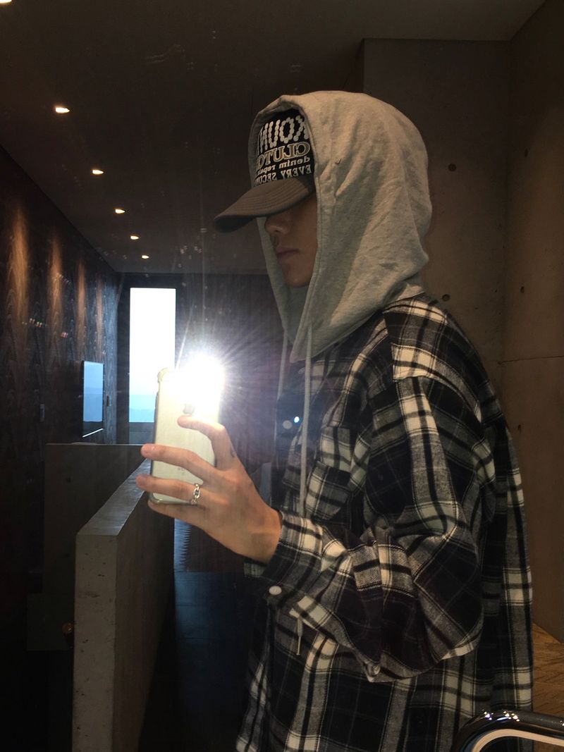 Stern Peach Check Hoodie 3C