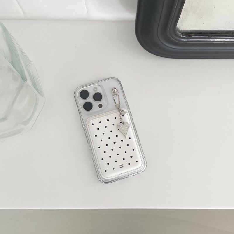 White Dot MagSafe card wallet+MagSafe case