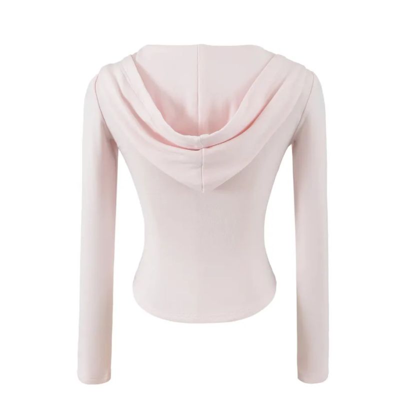 Martine Layered Half-Zip Hoodie Top